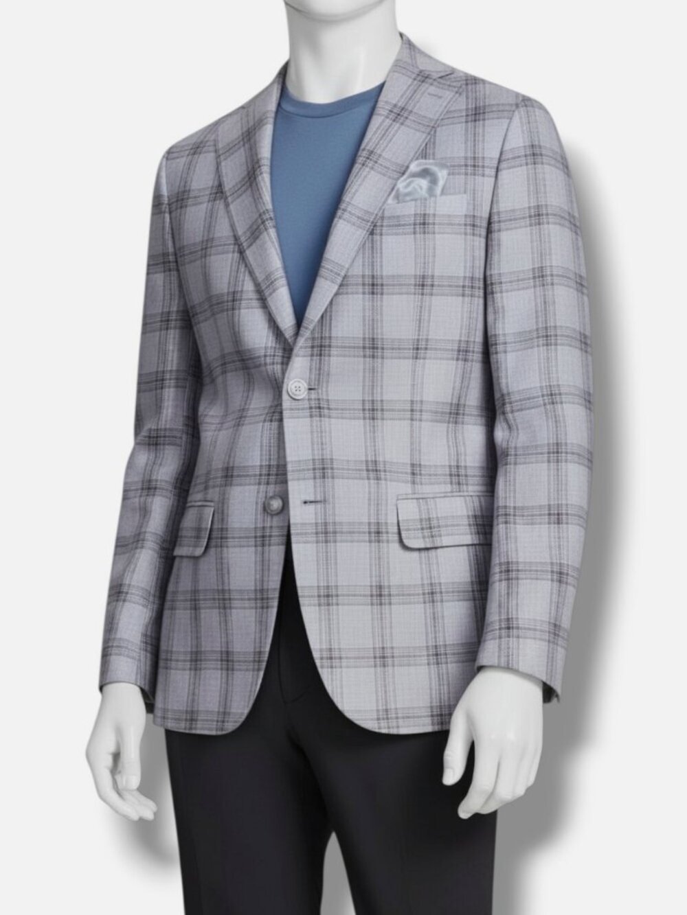 Tallia Men's Purple Slim Fit Plaid Linen Sport Coat Jacket Size 42R